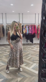 Animal Midi Skirt