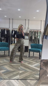 Balloon Zebra Olive Jeans