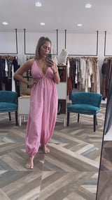 Mira red Jumpsuit