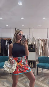 Zebra Pareo Skirt