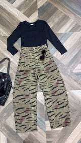 Balloon Zebra Olive Jeans