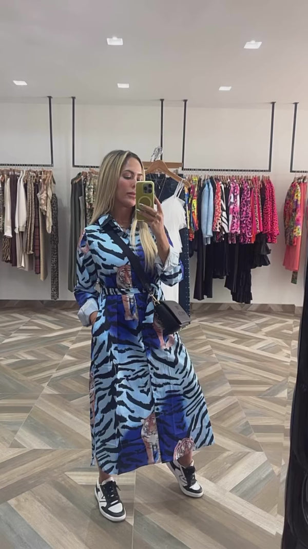 Tiger Blue Dress