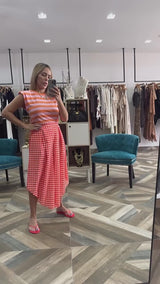 Orange /Pink Stripe Top