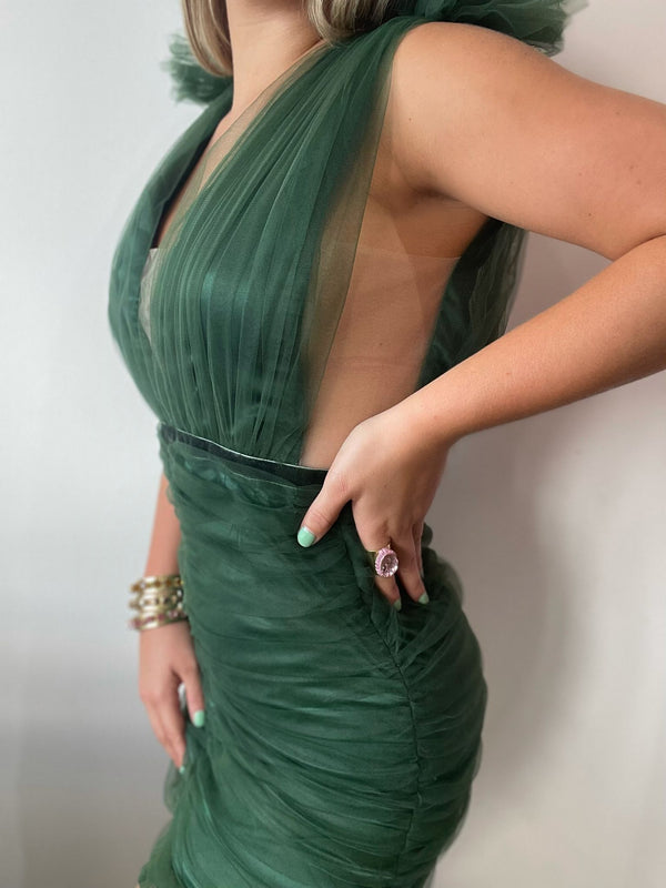 Tulle Green Dress